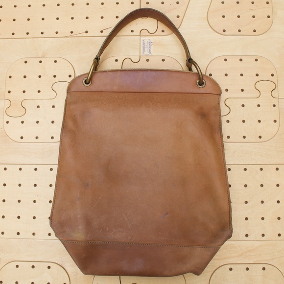 Vintage Marni 100% Leather Medium Size Brown Hobo Satchel Purse Made In Italy - Picture 15 of 17